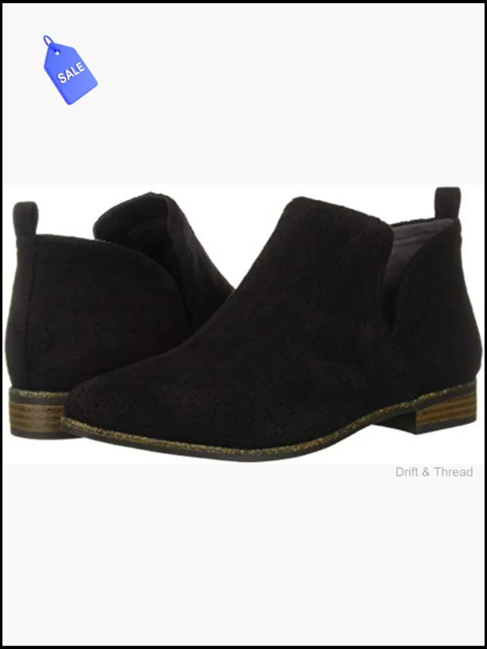 Women's Ankle Booties Slip On Low Heel Comfort Boots Round Toe Fall